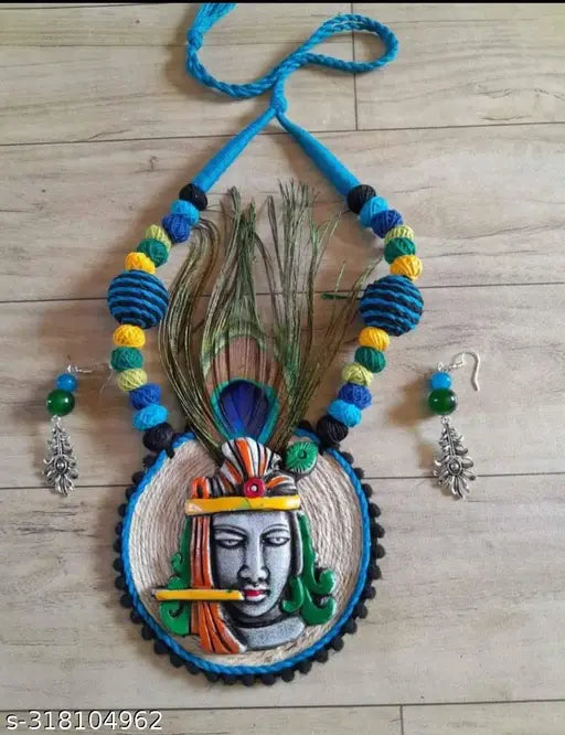 Sri krishna in jute jewellery for Navratri