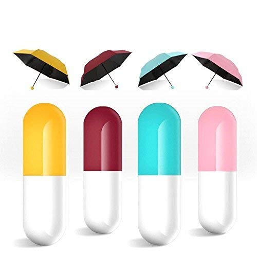 Travel Umbrella Windproof and UV Protection with Capsule Case
