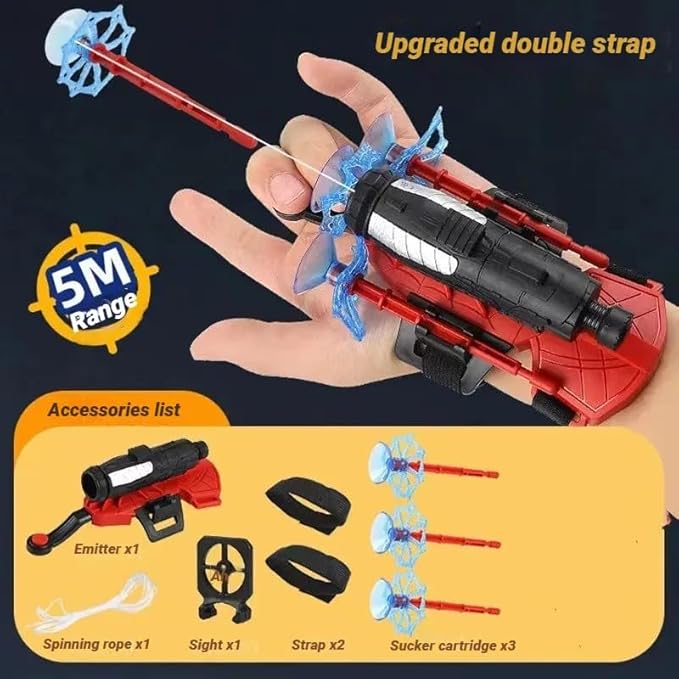 Spider Web Shooter, Finger Projectile Launcher, Heroic Web Shooting Action Toys for Kids