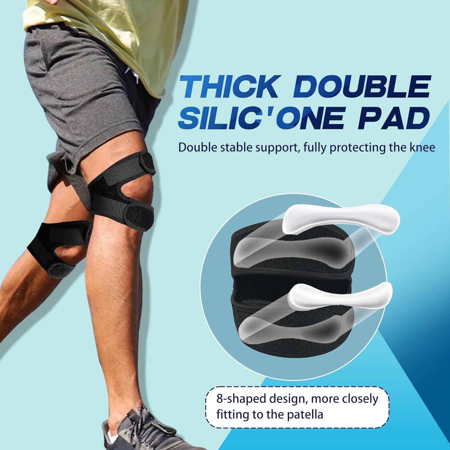 Patella Knee Support Strap - Joint Pain Relief for Men & Women (Pack of 1)