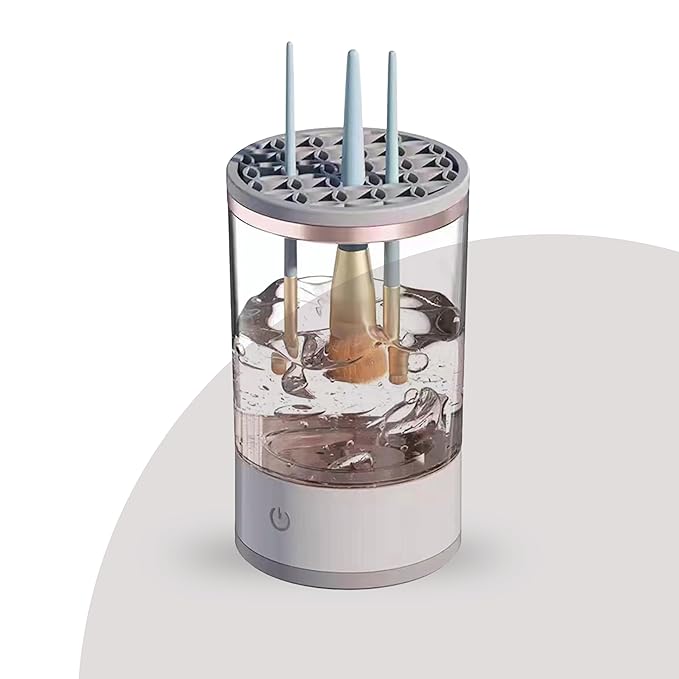 Makeup Brush Cleaner Machine, Electric Cosmetic Beauty Makeup Brushes with Brush Protective Cover and Cleaning Mat