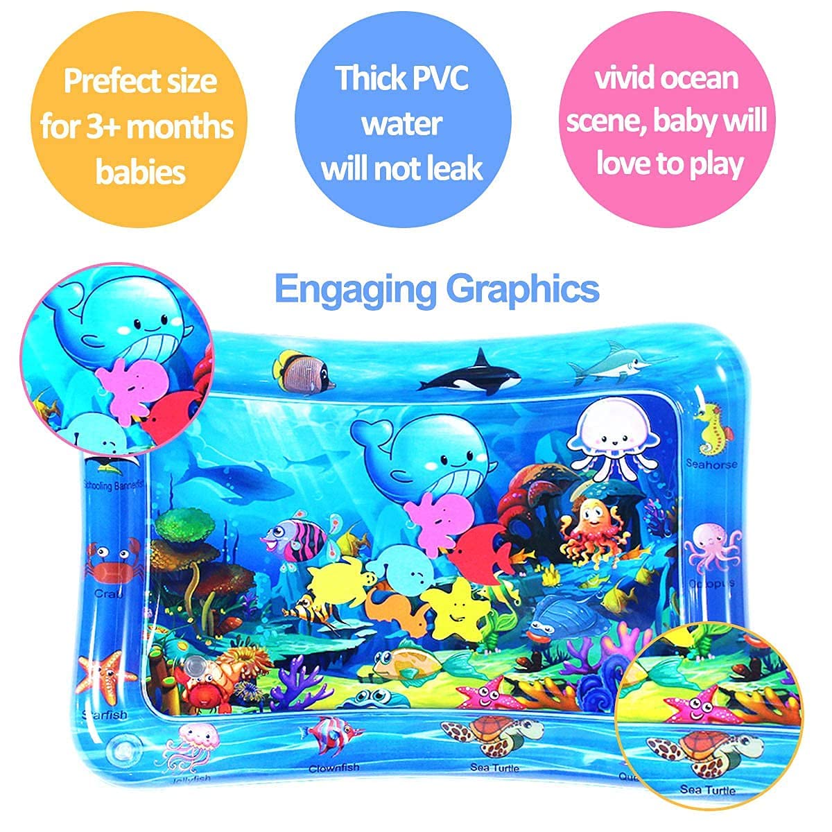 Tummy Time Baby Water Play Mat