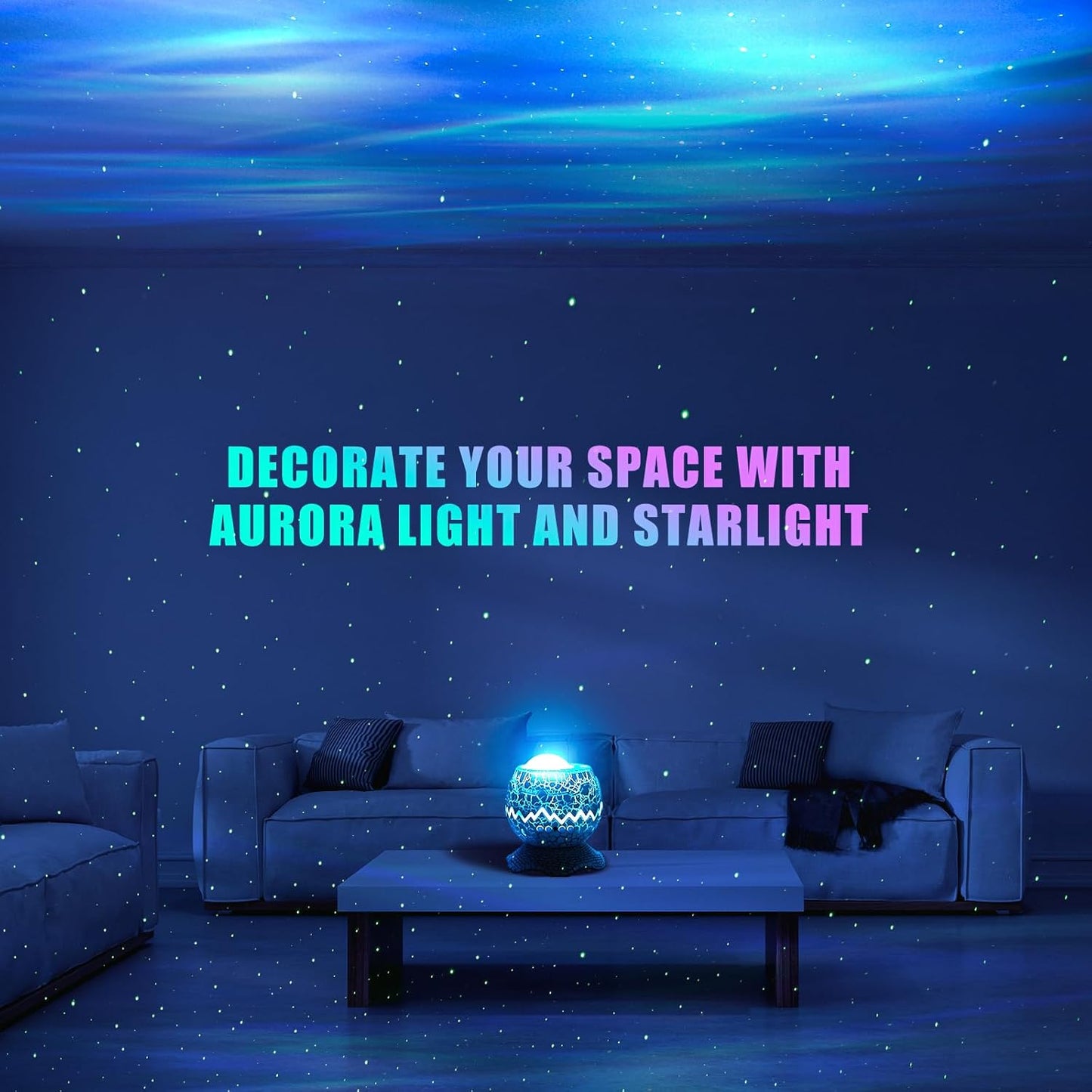 🦖 Dinosaur Egg Galaxy Aurora Projector with Bluetooth Speaker