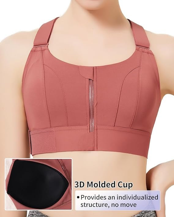 Premium Performance Front Zipper Sports Bra