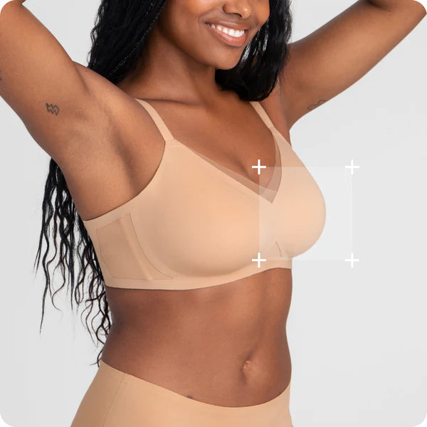 Wire free crossover bra