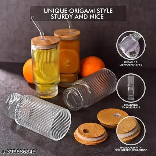 Tumbler Set of 1 with Bamboo Lid and Straw