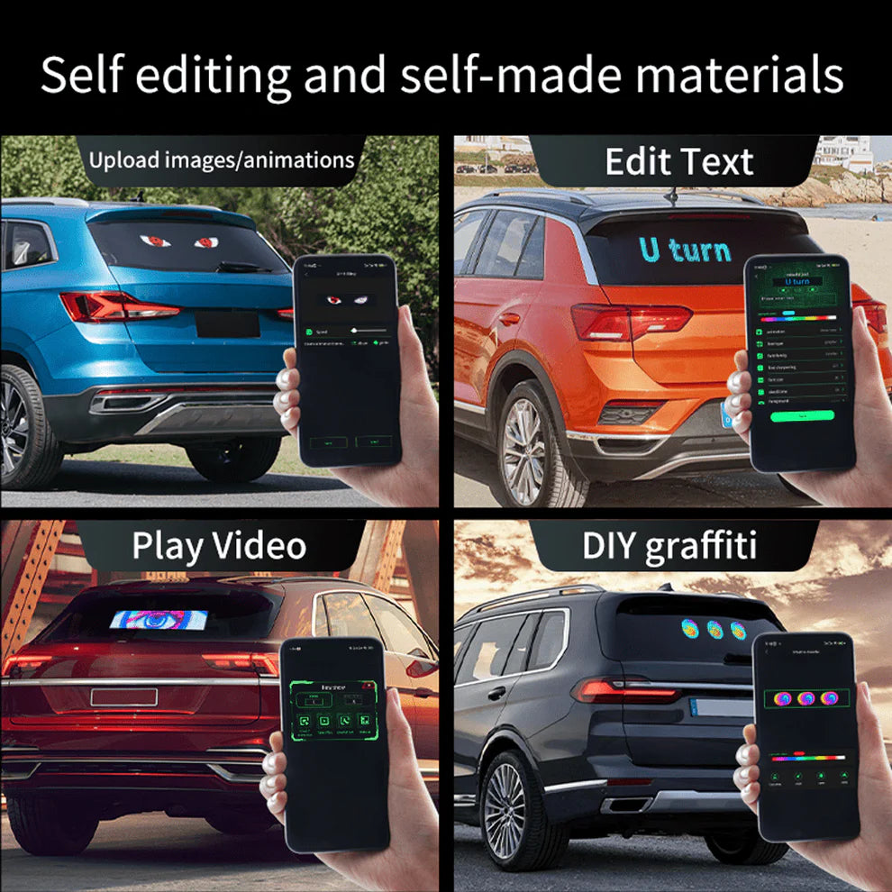 Flex LED Panel – Car LED Devil Eyes Display | 7"x3" USB 5V Matrix Panel