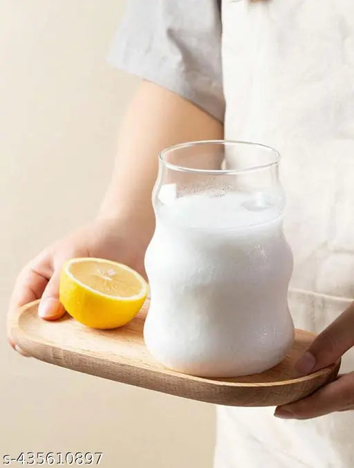 Pack of 2 Glass Coffee Tumbler with Straw