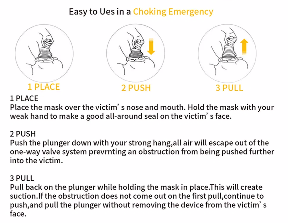 Anti-Choking Device for Kids & Adults – Emergency Airway Clearing Device for Home, Travel, Schools, and Elderly Care