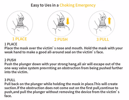 Anti-Choking Device for Kids & Adults – Emergency Airway Clearing Device for Home, Travel, Schools, and Elderly Care