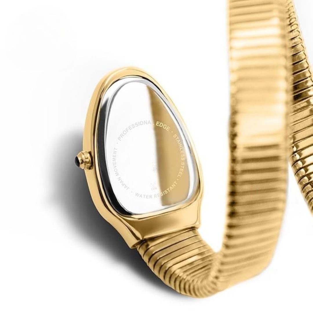 Analogue Snake Wrist Watches for Women Stainless Steel Multicolor Band