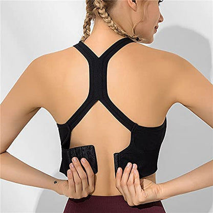 Digi Collections Womens Cross Back Padded Sports Bra