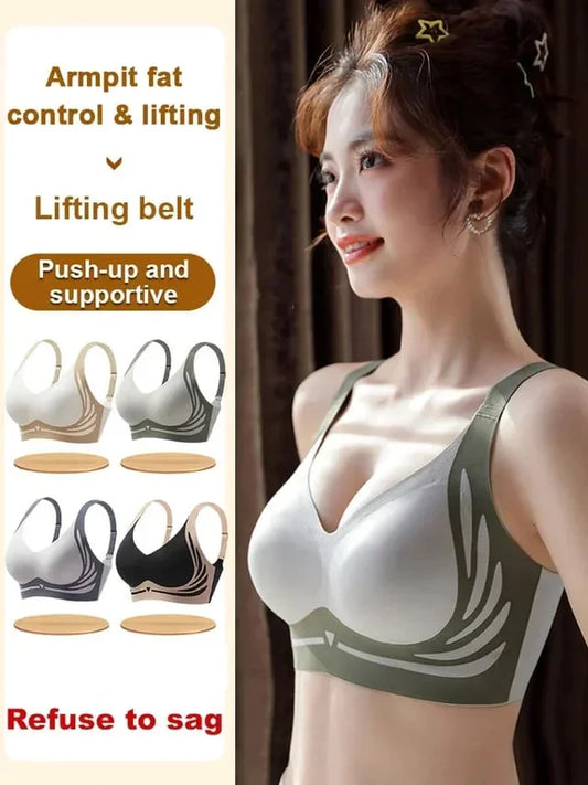 🔥 Dubai Premium Designer Edition Anti-Sagging Mega Lift Push-Up Bra (Pack of 3)