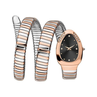 Analogue Snake Wrist Watches for Women Stainless Steel Multicolor Band
