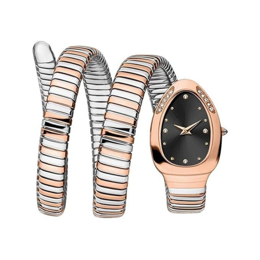 Analogue Snake Wrist Watches for Women Stainless Steel Multicolor Band
