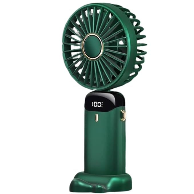 Portable Handheld Fan with 5 Speed Settings, USB Rechargeable Mini Personal Pocket Desk Fan