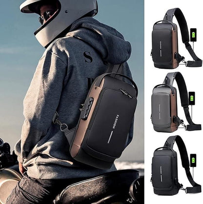 Best Selling Fashion Waterproof Motorcycle Anti-theft Chest Bag USB Men Crossbody Sling Bag Men Crossbody Bag for Men