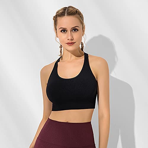 Digi Collections Womens Cross Back Padded Sports Bra