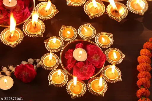 Flower Shape Diya Decorative Urli Bowl for Home