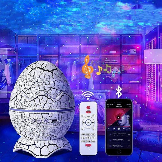 🦖 Dinosaur Egg Galaxy Aurora Projector with Bluetooth Speaker