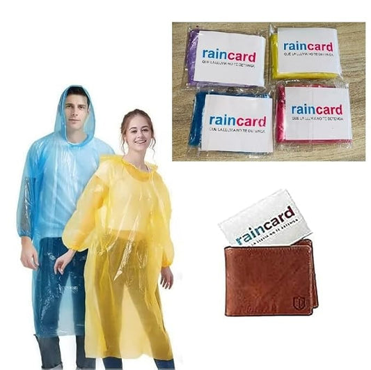 Unisex Disposable Rain Card for Emergency Use Waterproof with Smallest Pocket Size