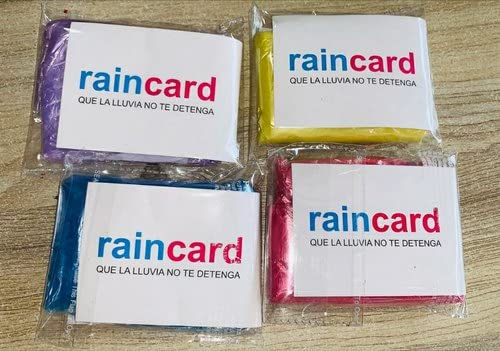 Unisex Disposable Rain Card for Emergency Use Waterproof with Smallest Pocket Size