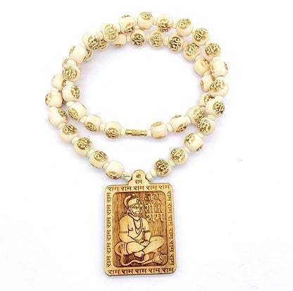 Tulsi mala Hanuman Ji Beads Wood Chain Set