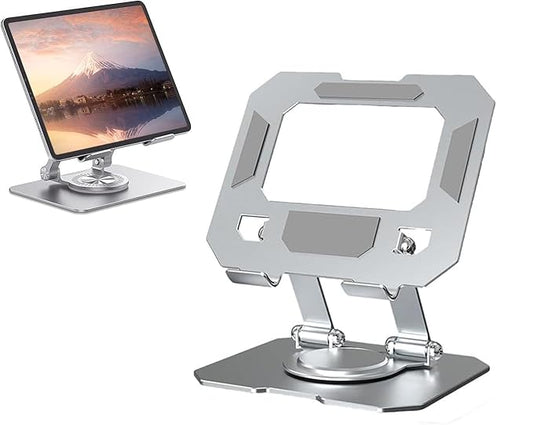 Aluminum 360 Rotating Portable Adjustable Folding Tablet Stand Holder for I Pad, Tablet, Smartphones