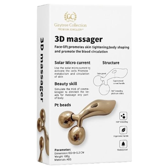 3D Face Massager Roller for Glowing Skin, Facial Sculpting, and Relaxation
