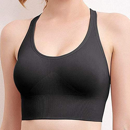 Digi Collections Womens Cross Back Padded Sports Bra