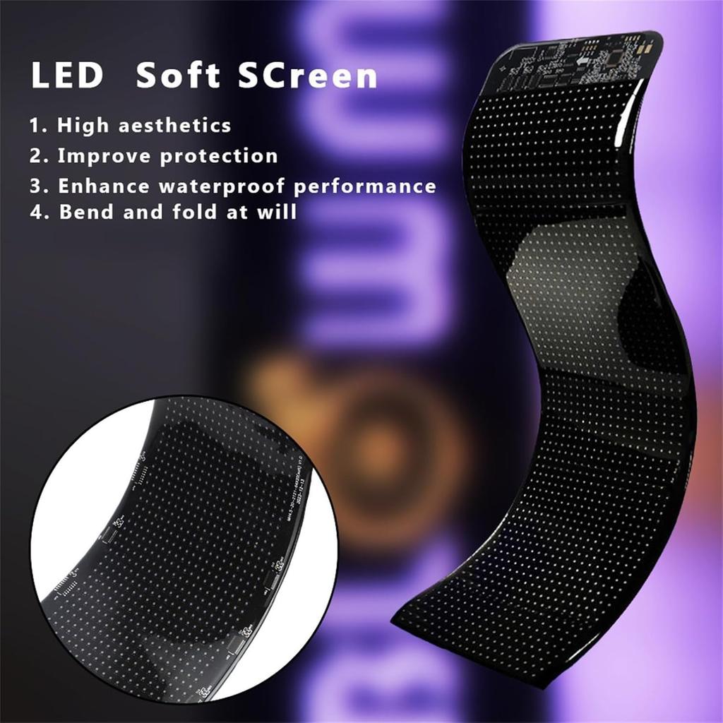 Flex LED Panel – Car LED Devil Eyes Display | 7"x3" USB 5V Matrix Panel