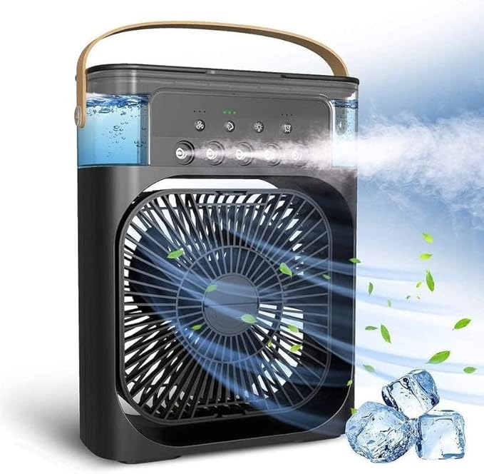 Portable Air Conditioner Fan, Mini Evaporative Air Cooler with Color LED Light