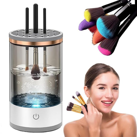 Makeup Brush Cleaner Machine, Electric Cosmetic Beauty Makeup Brushes with Brush Protective Cover and Cleaning Mat