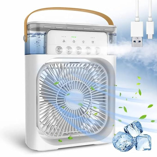Portable Air Conditioner Fan, Mini Evaporative Air Cooler with Color LED Light