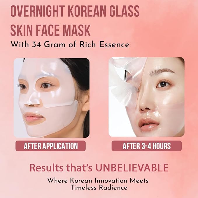 Korean Glass Skin Bio-Collagen Overnight Face Mask for Deep Hydration, Pigmentation, Anti-Aging