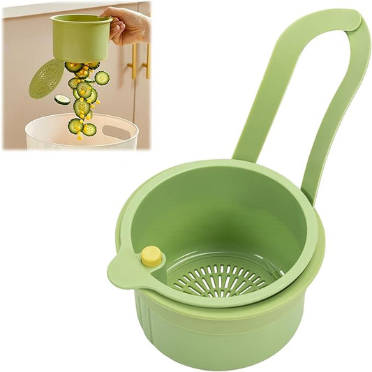 Sink Strainer Basket Hanging Kitchen Sink Strainer Basket with Press Flush Design and Self-Cleaning