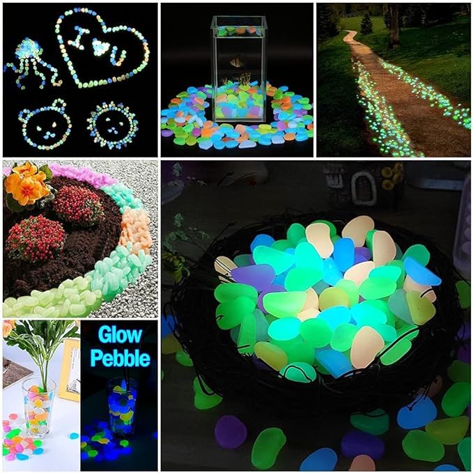 NightGlow Decorative Pebble Light Stones