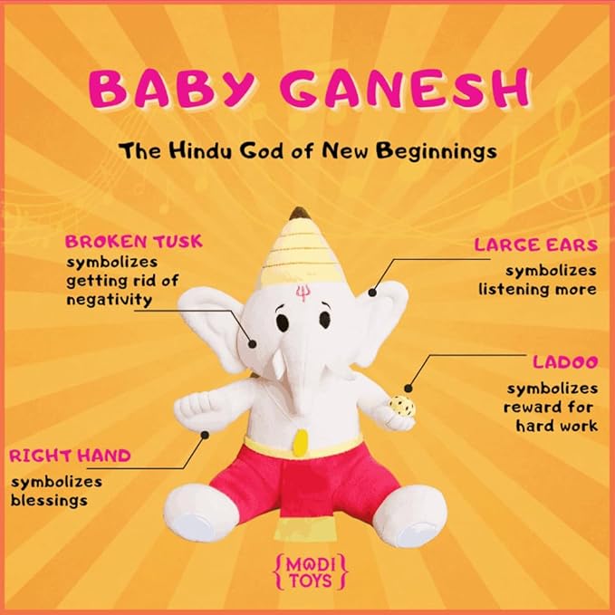 Digi Collections  Ganesh Mantra Singing Plush Toy
