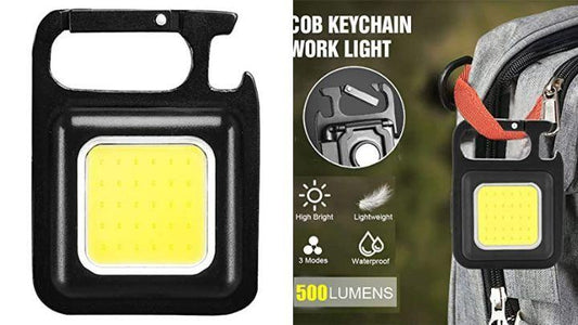 Mini LED COB Flashlight , Rechargeable Flashlights Keychain