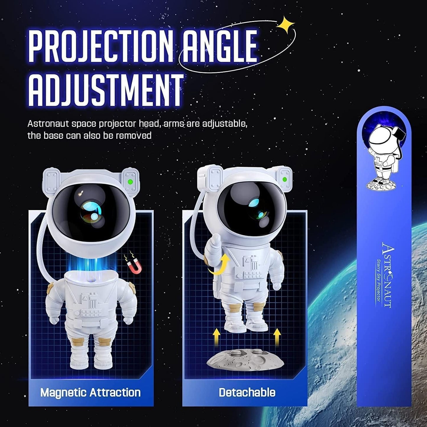 Astronaut Galaxy Light Projector, Remote Controlled