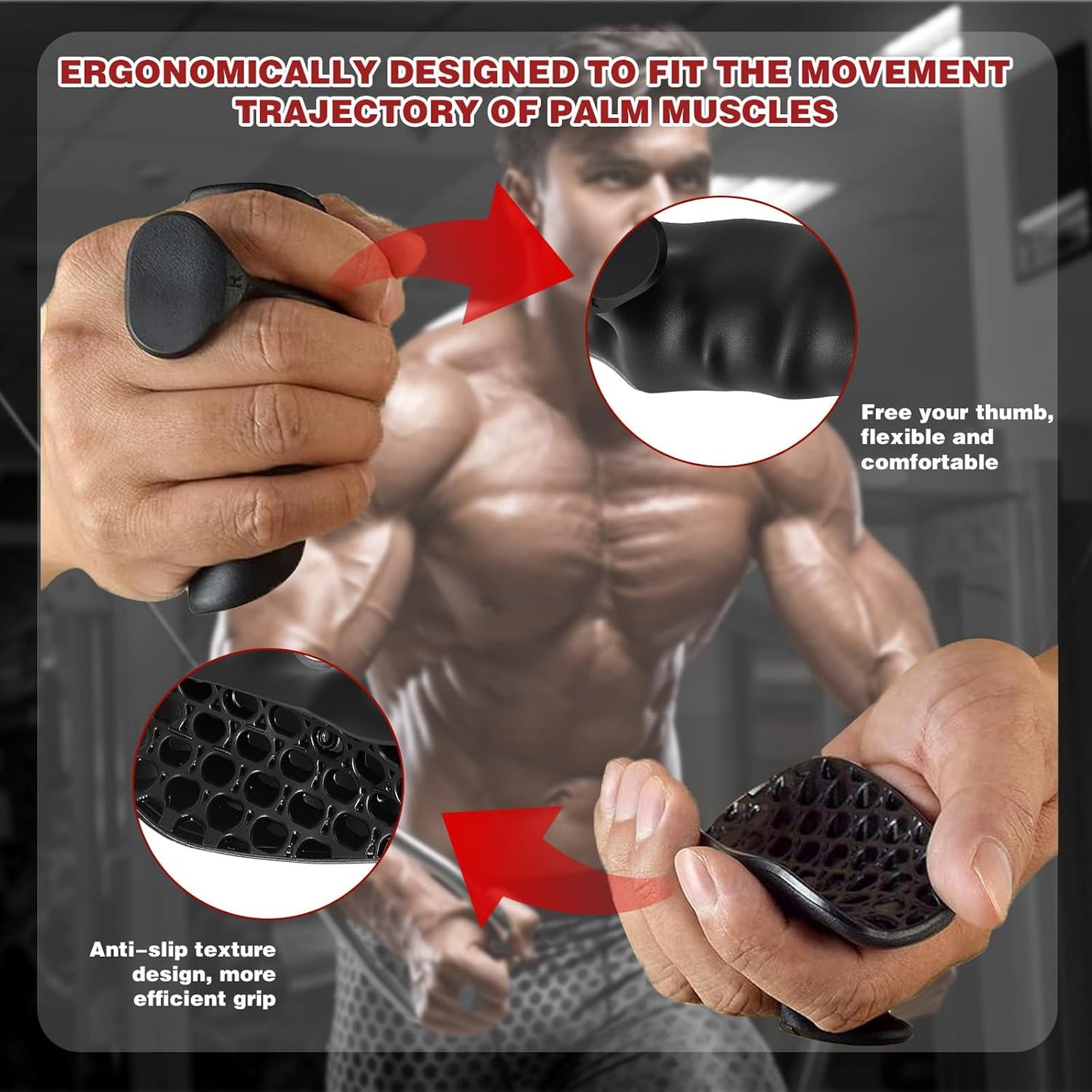 Silicone Anti-Slip Workout Grips 2.0