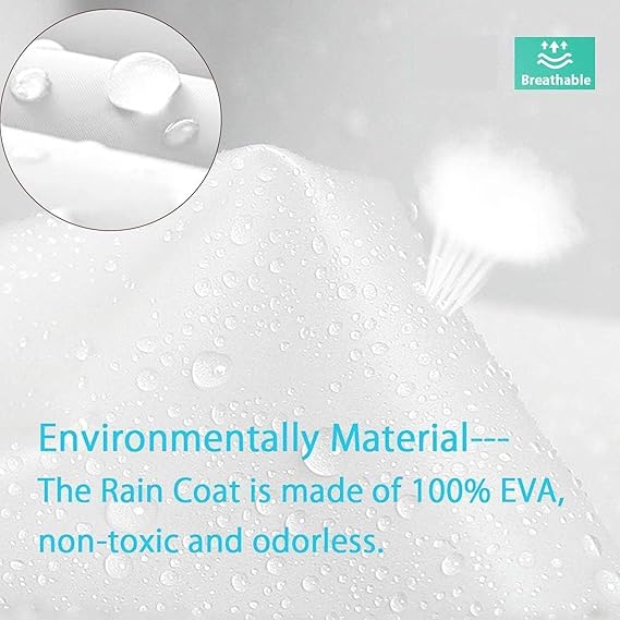 Unisex Transparent Hooded Raincoat