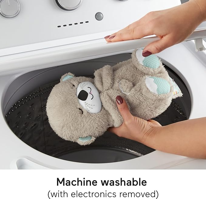 Baby Sound Machine Breathing Otter Portable Plush Baby Toy