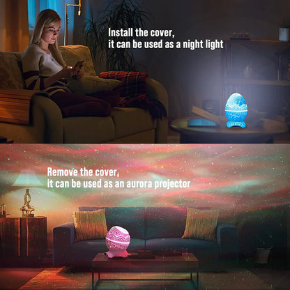 🦖 Dinosaur Egg Galaxy Aurora Projector with Bluetooth Speaker