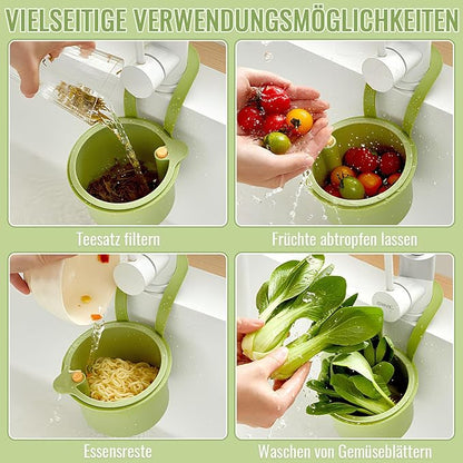 Sink Strainer Basket Hanging Kitchen Sink Strainer Basket with Press Flush Design and Self-Cleaning