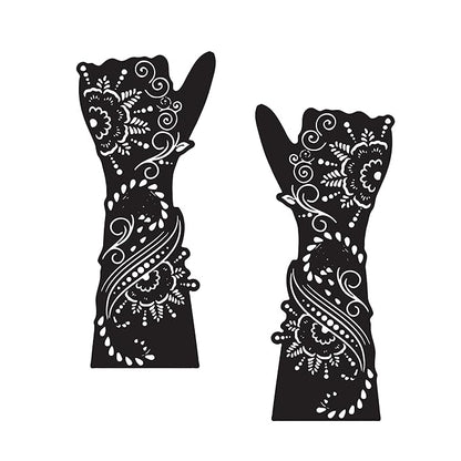 Premium Mehendi Stencil Design Full Hand Set