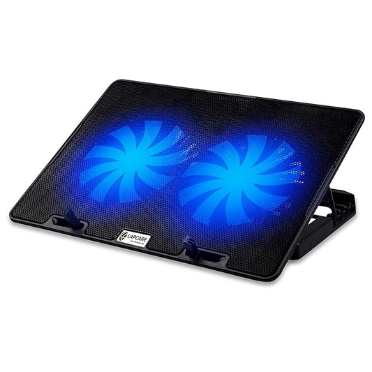 Dual-Fan Adjustable Laptop Cooling Pad with Phone Holder