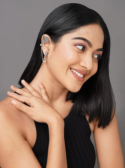 Oxidized Kite Earrings For Women