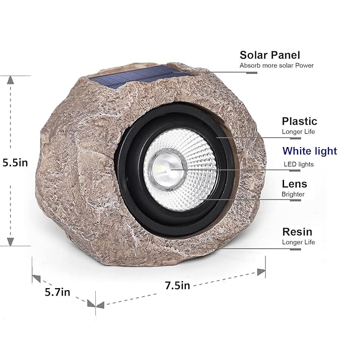 SolarRock Outdoor LED Stone Lights