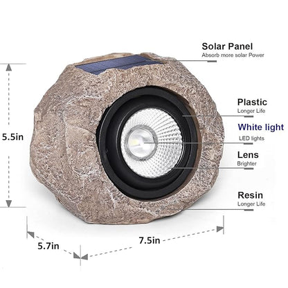 SolarRock Outdoor LED Stone Lights